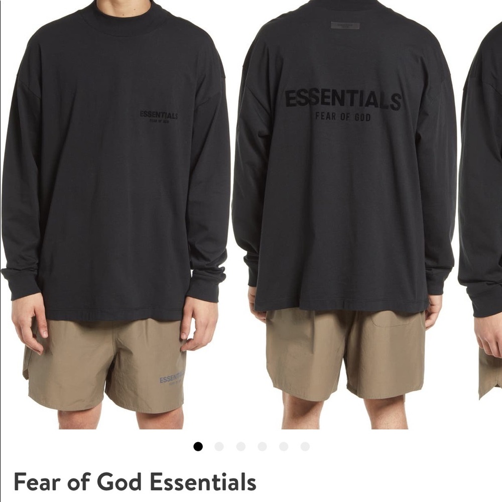 BRAND NEW: ESSENTIALS FEAR OF GOD long sleeve logo graphic tee